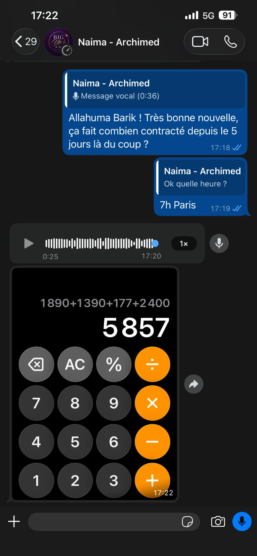 Résultat client 7