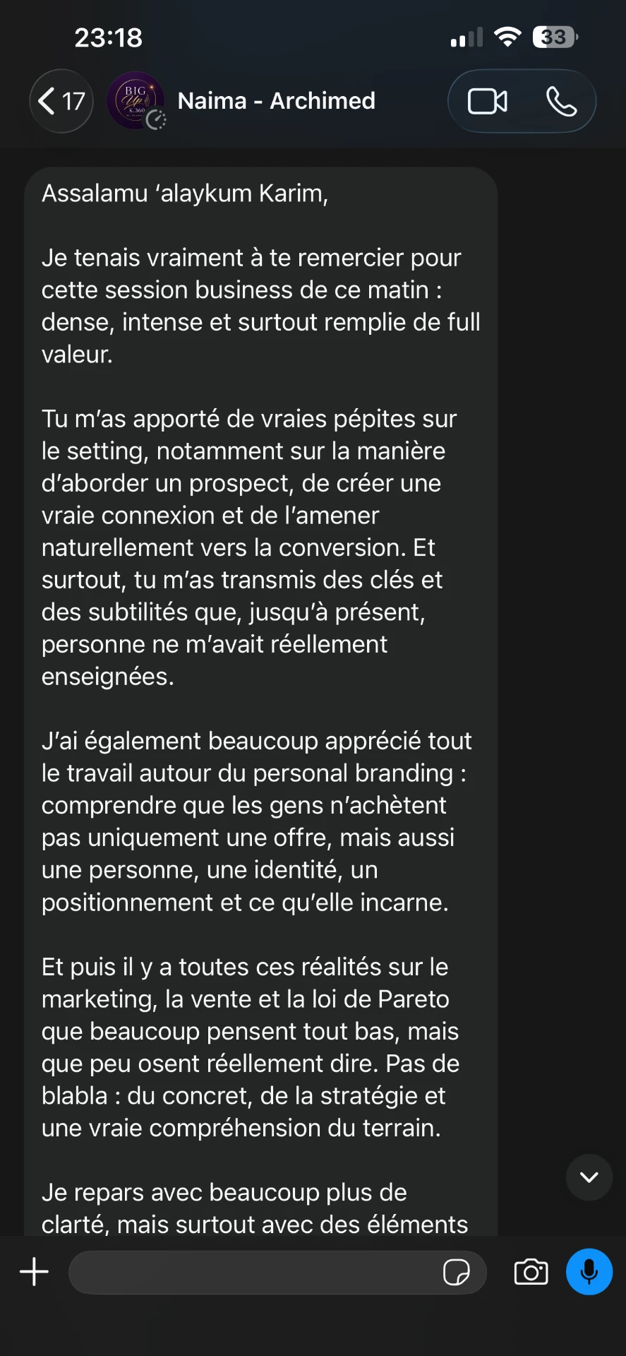 Résultat client 8